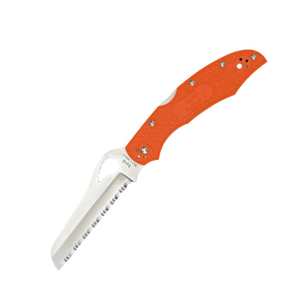 Нож Spyderco Byrd Large Rescue 2, серрейтор (оранжевый) - изображение 1