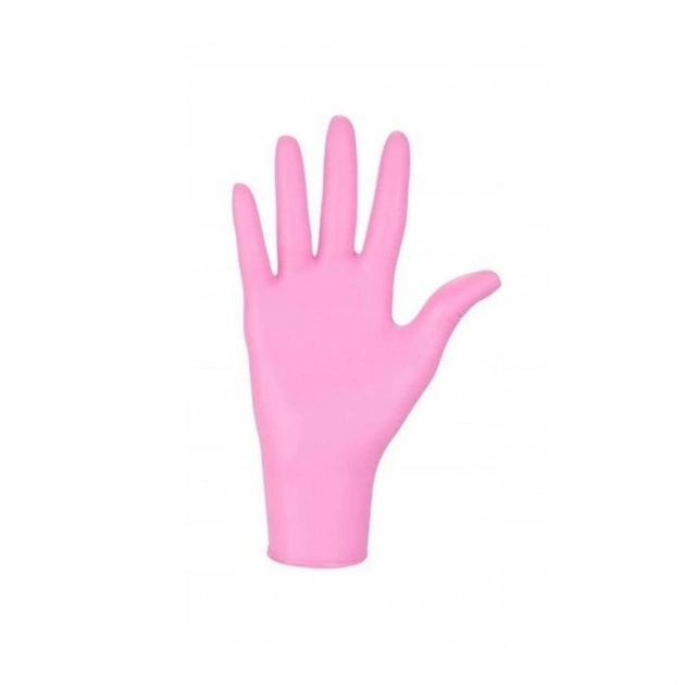 Рукавички нітрилові нестерильні Zarys EasyCare Pink S 100 шт - зображення 1