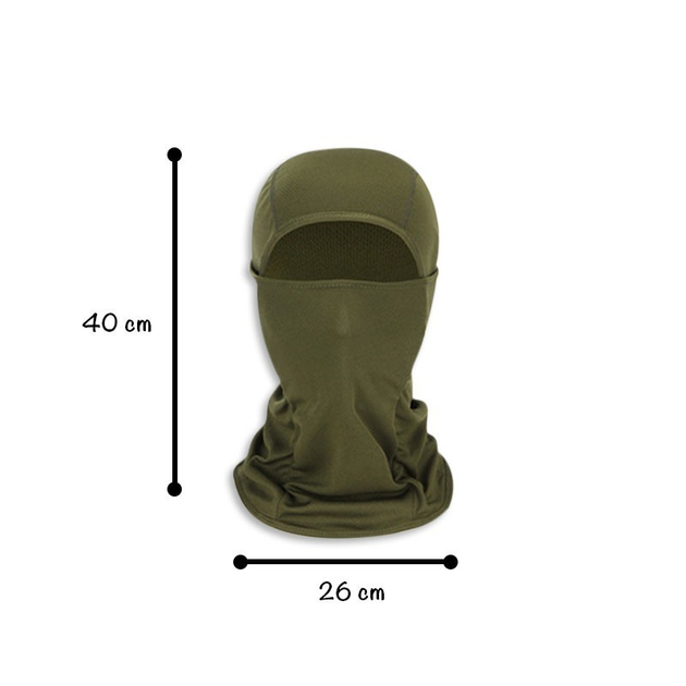 Балаклава для военных, ветрозащитный капюшон мужской, летний, оливковый цвет, TTM-05 A_1 №2 - изображение 2