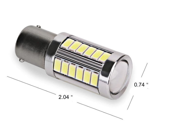 Светодиодная лампа с цоколем 1156 BA15s P21W 33SMD 5630 12V Белая с ...