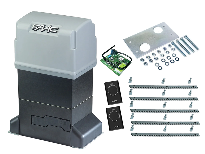 Автоматика для откатных ворот FAAC 844 ER KIT (створка до 1800 кг.) Без аксессуаров, 2 шт., 5 м - Фото 1 Автоматика для откатных ворот FAAC 844 ER KIT (створка до 1800 кг.) Без аксессуаров, 2 шт., 5 м - изображение 1