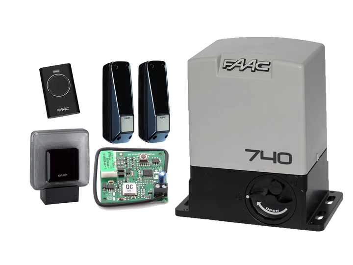 FAAC 740 KIT aвтоматика для откатных ворот (створка до 500 кг.) Фотоэлементы + лампа, 1 шт., Без зубчатой рейки - Фото 1 FAAC 740 KIT aвтоматика для откатных ворот (створка до 500 кг.) Фотоэлементы + лампа, 1 шт., Без зубчатой рейки - изображение 1