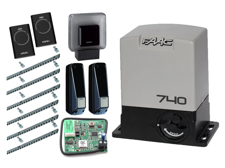 FAAC 740 KIT aвтоматика для откатных ворот (створка до 500 кг.) Фотоэлементы + лампа, 2 шт., 6 м - Фото 1 FAAC 740 KIT aвтоматика для откатных ворот (створка до 500 кг.) Фотоэлементы + лампа, 2 шт., 6 м - изображение 1