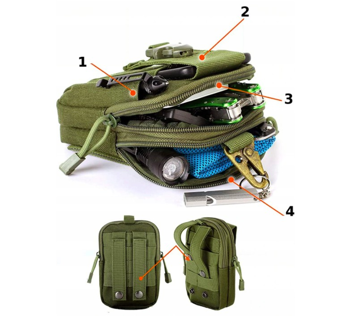 Тактическая мужская сумка Шкипер хаки - изображение 2