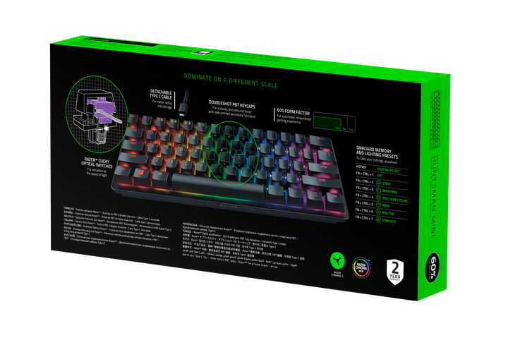 Klawiatura przewodowa Razer Huntsman mini Purple Switch ENG (RZ03-03390100-R3M1) - obraz 6
