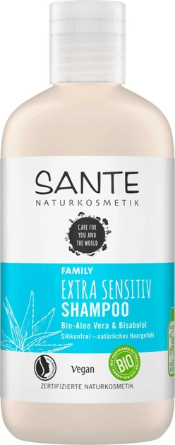 Био-шампунь Sante Extra Sensitive Алоэ вера и Бисаболол для чувствительной кожи головы 250 мл (4025089084914) 