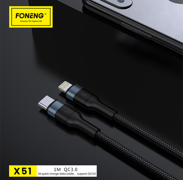 Зарядный кабель Spiral FONENG Type-C 1метр - изображение 2