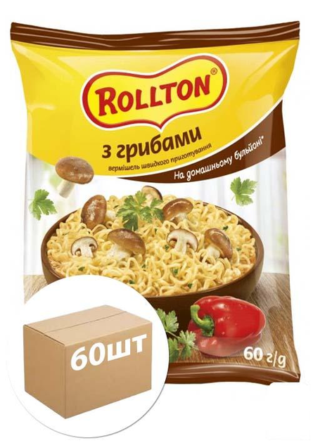 Вермишель Rollton с грибами 60х60 г (99159) от продавца: Diompo ...