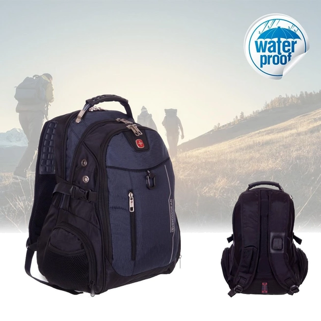 Туристический рюкзак "7608" 35л Синий походный рюкзак тактический (1009389-Blue) - изображение 1
