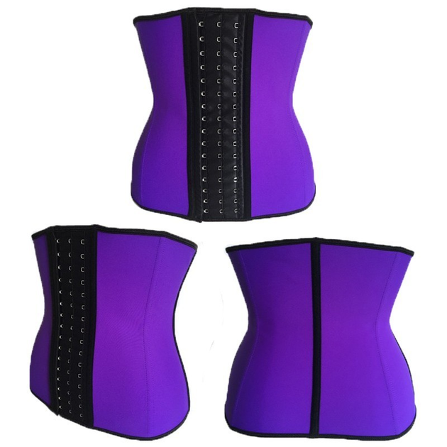 Корсет для схуднення та тренувань Waisy неопрен 4 кісточок XS фіолетовий - зображення 2