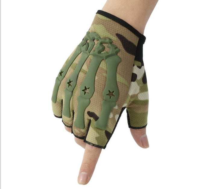 Перчатки беспалые тактические RUIN HAWK в стиле милитари камуфляж М 03268 - изображение 1
