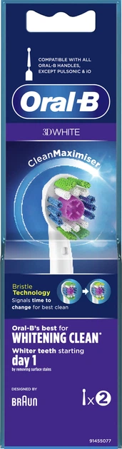 Końcówki do szczoteczki Oral-B 3D White, 2 szt. (4210201351511) Polska - obraz 5
