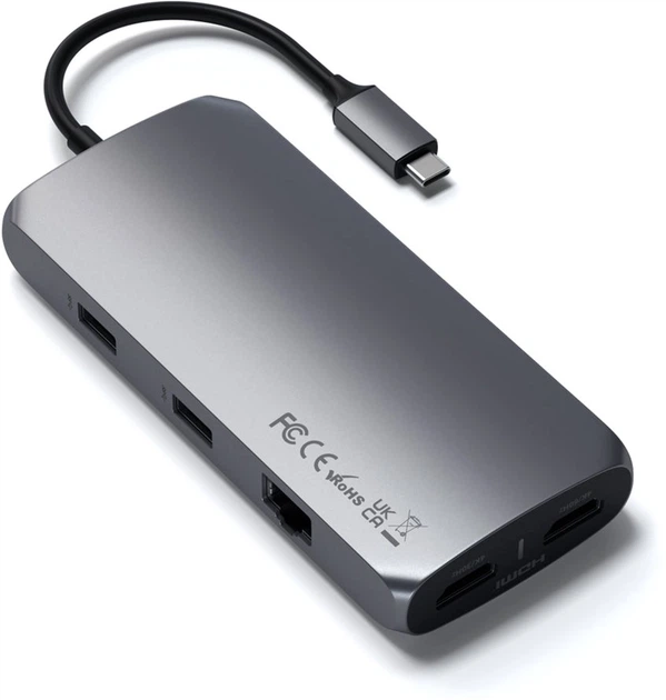 Hub USB Satechi Aluminum USB-C Multi-Port MX Adapter Space Gray (ST-UCMXAM) - obraz 2