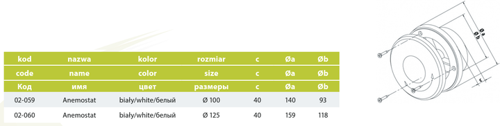 Анемостат пластиковый приточный (вытяжной) AIRROXY (A) 100 мм 02-059 - изображение 5