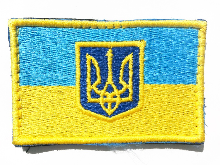 Шеврон патч UA KVF F03 Флаг Украины с гербом 60*40 - изображение 1