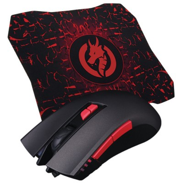 Мишка Piko FX72 USB Black+ килимок для мишки (1283126489495) - изображение 1