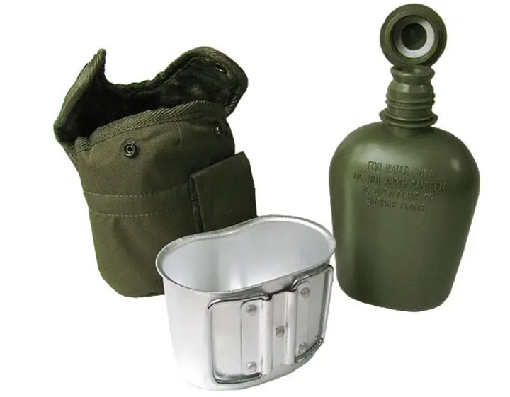 Фляга військова тактична MIL-TEC 1 L в чохлі + кружка, фляга армійська, похідна - изображение 2