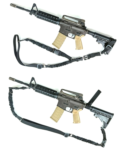 Ремінь збройовий тактичний одноточковий / двохточковий універсальний із дод. кріпленням на приклад (одноточка, двоточка) - зображення 1