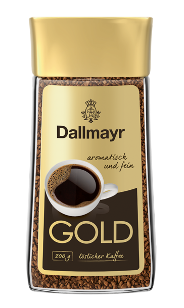 Кава розчинна Dallmayr Gold сублімована німецька смачна 200 грамів у скляній банці - Фото 1 Кава розчинна Dallmayr Gold сублімована німецька смачна 200 грамів у скляній банці - зображення 1