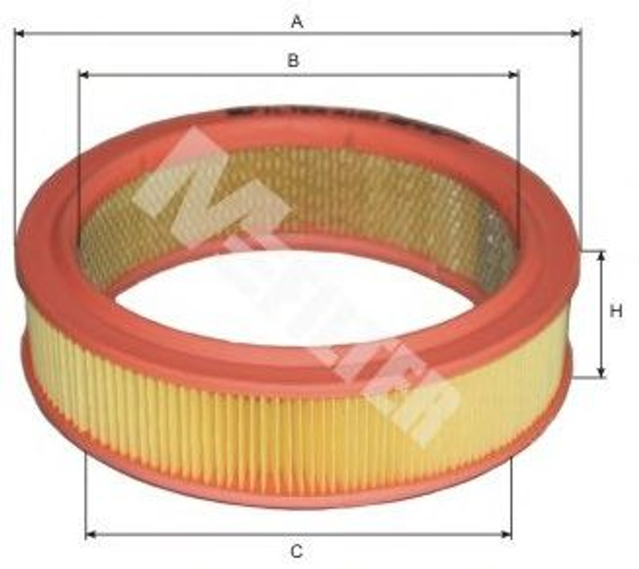 Фильтр воздушный ВАЗ 2101-2107, 2108-09 карбюратор MFilter (A101) - изображение 1
