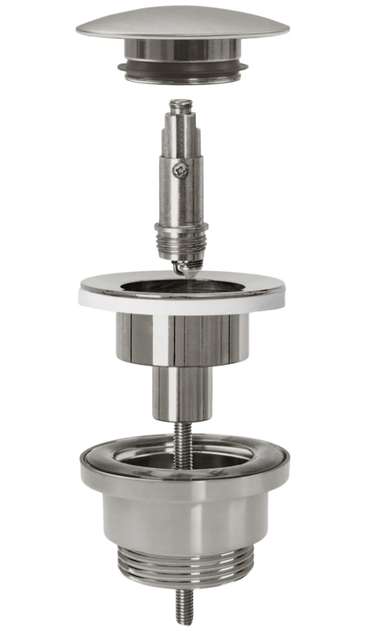 Донный клапан для умывальника Rea click-clack nikiel brushed REA-A6000 - изображение 2