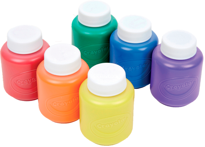 Zestaw farb Crayola Classic Chalk & Paint w butelkach 6 szt. (71662112042) - obraz 2