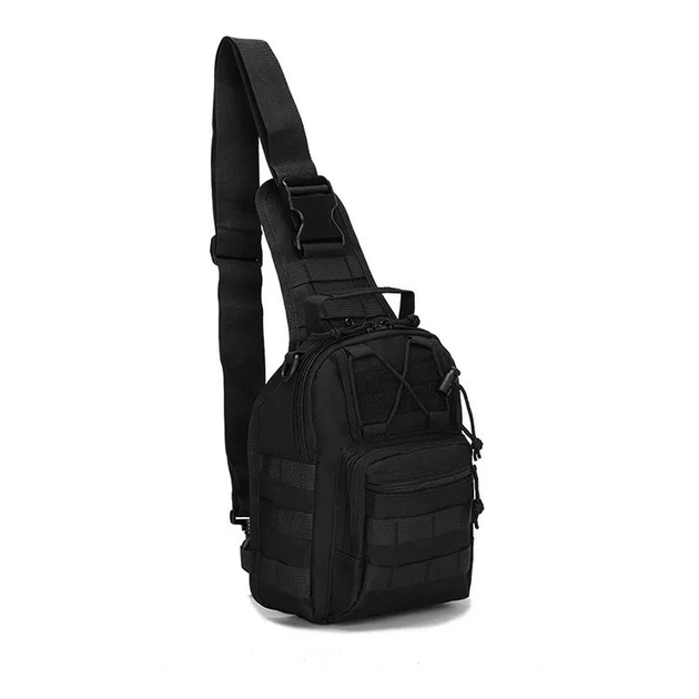 Сумка рюкзак тактическая городская повседневная Черная - изображение 1