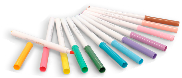 Набор фломастеров Crayola Supertips пастельные цвета 12 шт (071662075156) - Фото 2 Набор фломастеров Crayola Supertips пастельные цвета 12 шт (071662075156) - изображение 2