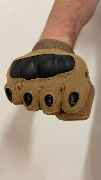 Тактичні перчатки з пальцями Gloves FF 1 койот XL - зображення 1