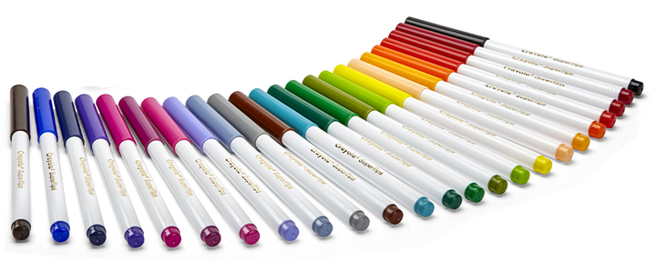 Набор фломастеров Crayola Supertips 24 шт (5010065075511) - Фото 2 Набор фломастеров Crayola Supertips 24 шт (5010065075511) - изображение 2