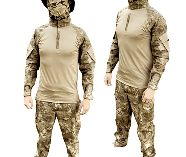 Мужской армейский костюм мультикам для ВСУ (ЗСУ) Tactical тактическая форма убакс и брюки Турция L 6998 - изображение 1
