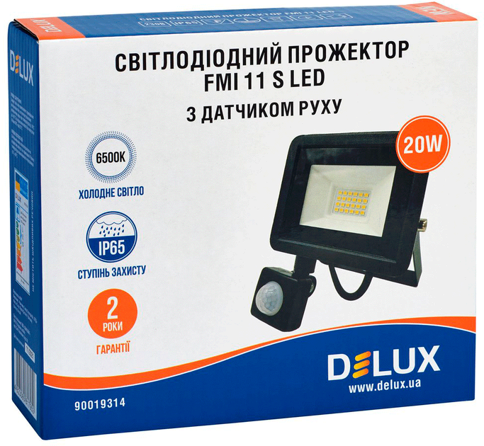 Светодиодный прожектор DELUX FMI 11 S LED 20 Вт 6500K IP65 (90019314) - изображение 2