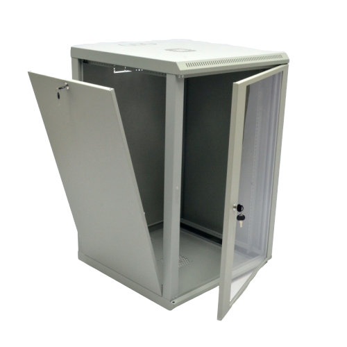 Шафа серверна настінна CMS 19", 18U, 907х600х600мм (В*Ш*Г), розбірний, сірий, UA-MGSWL186G - зображення 2