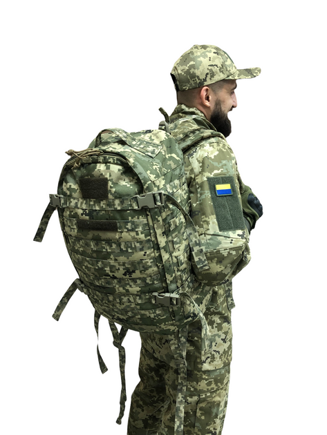 Тактический военный рюкзак ВСУ 30 л пиксель ММ14 Кордура Сordura по ГОСТу - изображение 1