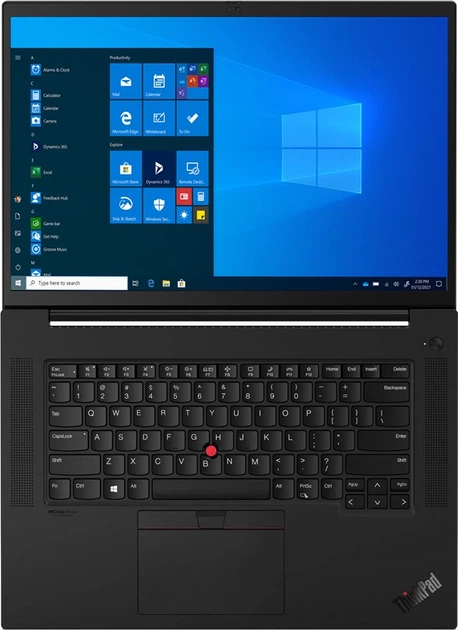 Ноутбук Lenovo ThinkPad X1 Extreme Gen 4 (20Y5001XRA); 16" WQXGA (2560x1600) IPS LED матовий / Intel Core i7-11850H (2.5 - 4.8 ГГц) / RAM 32 ГБ / SSD 1 ТБ / nVidia Geforce RTX3070, 8 ГБ / без ОП / Wi-Fi / BT / Windows 10 Professional / 1.81 до - Фото 2 Ноутбук Lenovo ThinkPad X1 Extreme Gen 4 (20Y5001XRA); 16" WQXGA (2560x1600) IPS LED матовий / Intel Core i7-11850H (2.5 - 4.8 ГГц) / RAM 32 ГБ / SSD 1 ТБ / nVidia Geforce RTX3070, 8 ГБ / без ОП / Wi-Fi / BT / Windows 10 Professional / 1.81 до - зображення 2
