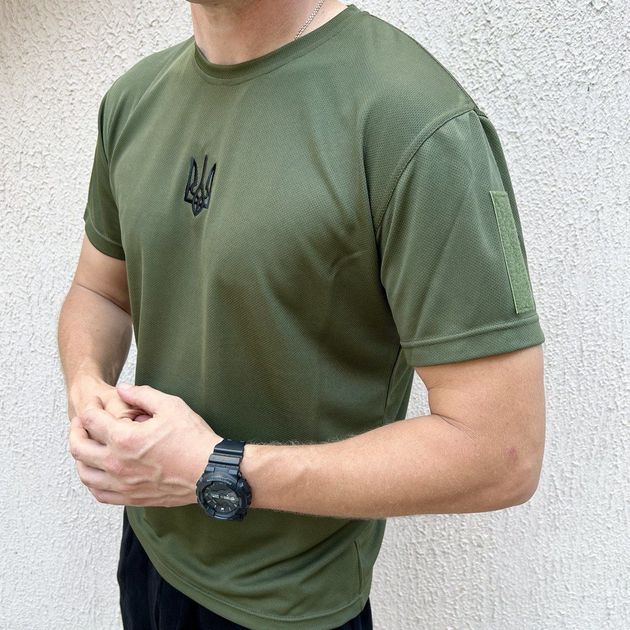 Тактическая мужская футболка с гербом Gosp L Хаки - изображение 1