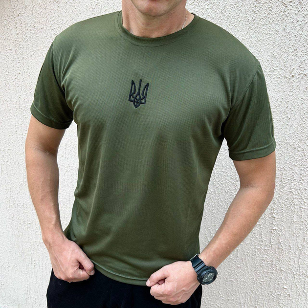 Тактическая мужская футболка с гербом Gosp L Хаки - изображение 2