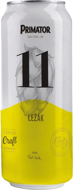 Упаковка пива Primator Lezak 11 світле фільтроване пастеризоване 4.7% 0.5 л x 12 шт. (8594006930789) - Фото 2 Упаковка пива Primator Lezak 11 світле фільтроване пастеризоване 4.7% 0.5 л x 12 шт. (8594006930789) - зображення 2