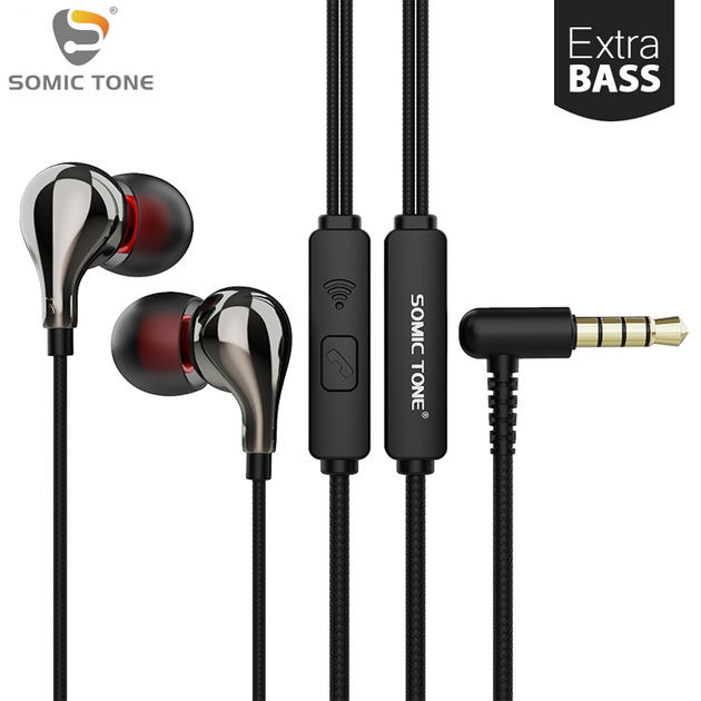 Проводные Вакуумные Наушники с Микрофоном 3.5mm jack (1.2м) Стерео ...