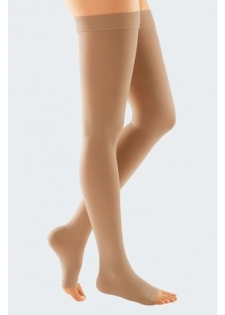 Компрессионные чулки medi Duomed basic на широкое бедро открытый носок ...