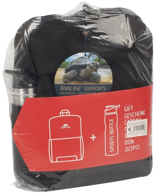 Рюкзак для ноутбука RIVACASE Regent 8068 15.6" Black + спортивна пляшка 750 мл (RC8068_BK) - зображення 8