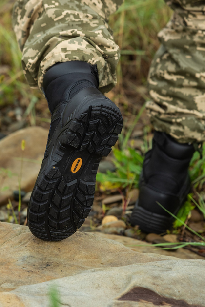 Берці тактичні. Чоловічі ультралегкі бойові черевики Мaxsteel Hi-legs Black 49 (325мм) чорні - зображення 2