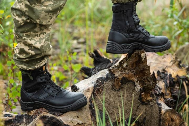 Берці тактичні. Чоловічі ультралегкі бойові черевики Мaxsteel Hi-legs Black 41 (271мм) чорні - зображення 2