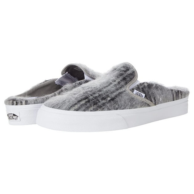 Plaid vans sales slip ons