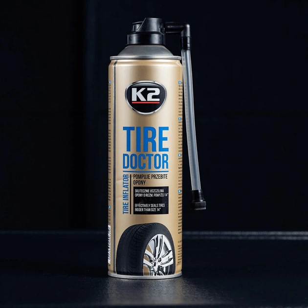 Koło zapasowe w sprayu K2 TIRE DOKTOR 500 ml (5906534009319) - obraz 3
