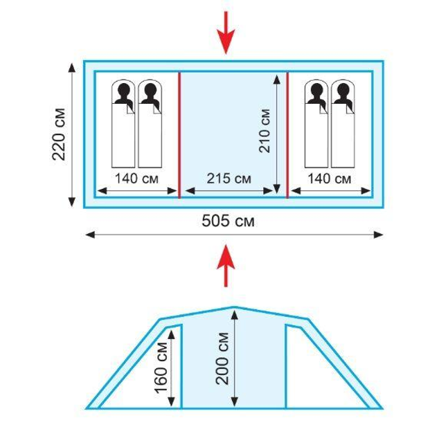 Палатка двухкомнатная фото