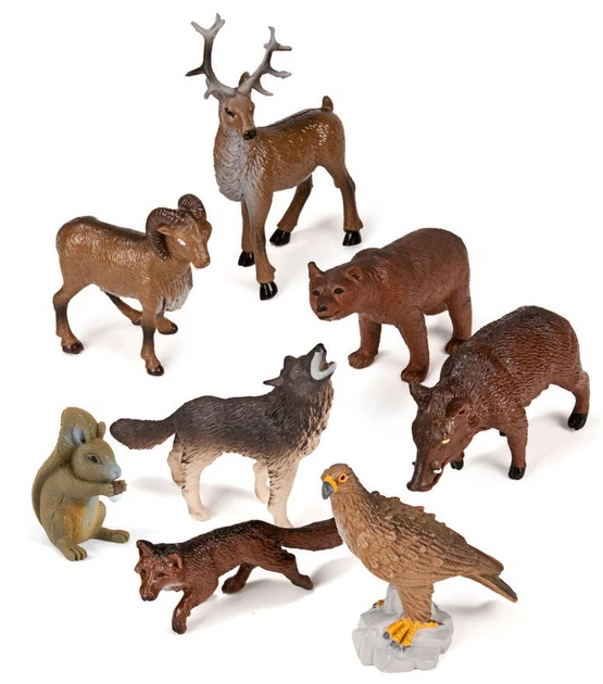 Набор фигурок лесных животных Miniland Forest Animals (8 фигурок) - изображение 2