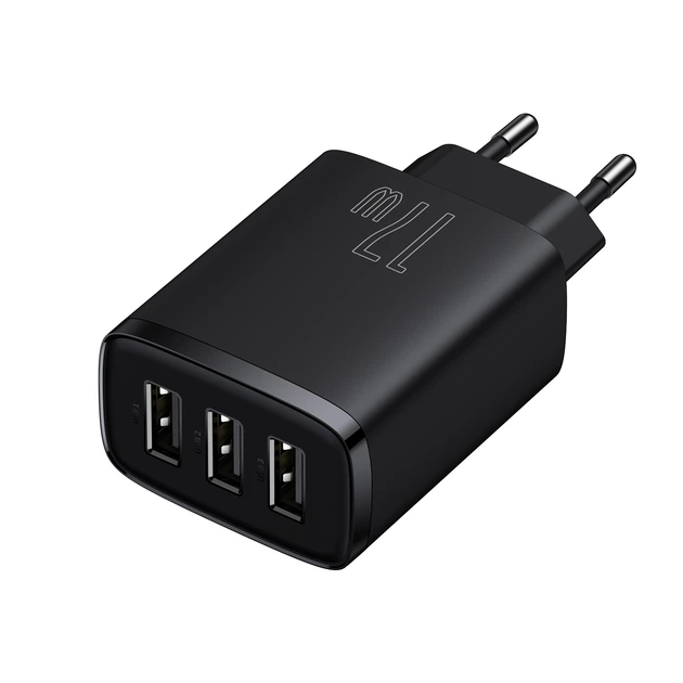 Сетевое зарядное устройство Baseus Compact Charger 3U на 17W (CCXJ020101) Black - Фото 2 Сетевое зарядное устройство Baseus Compact Charger 3U на 17W (CCXJ020101) Black - изображение 2