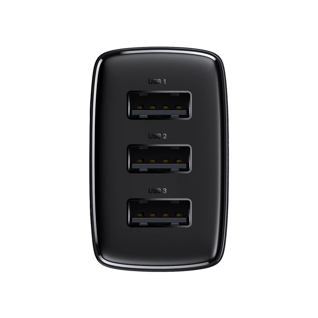 Сетевое зарядное устройство Baseus Compact Charger 3U на 17W (CCXJ020101) Black - изображение 3