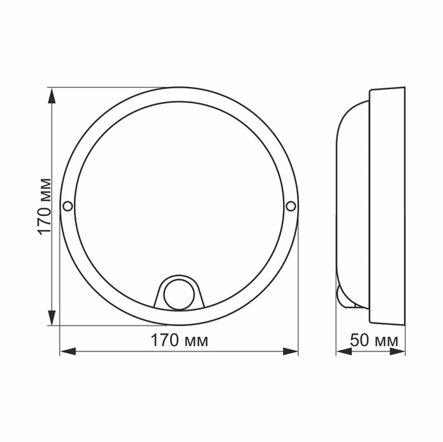 LED світильник з датчиком ІК IP54 круглий VIDEX 12W 5000K сенсорний білий VL-BHR-125W-SP 26446 - зображення 4